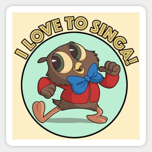 I Love To Singa! Sticker